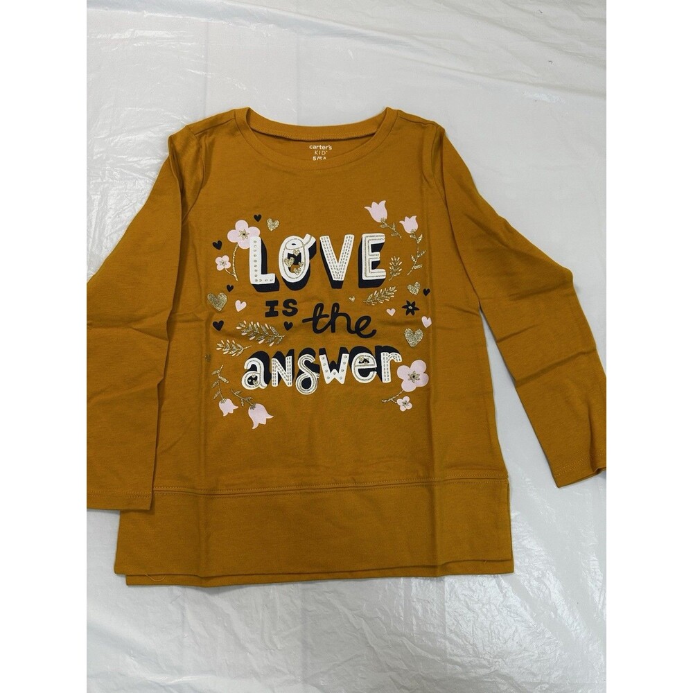 NWT Carter's Love Is The Answer Top Girl's Size 5